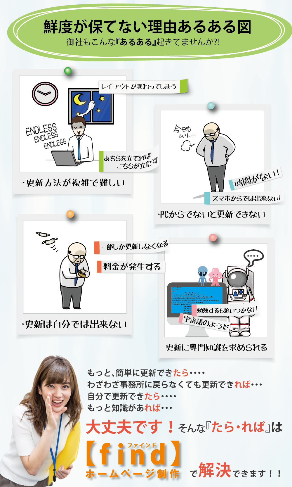 鮮度が保てない理由あるある図