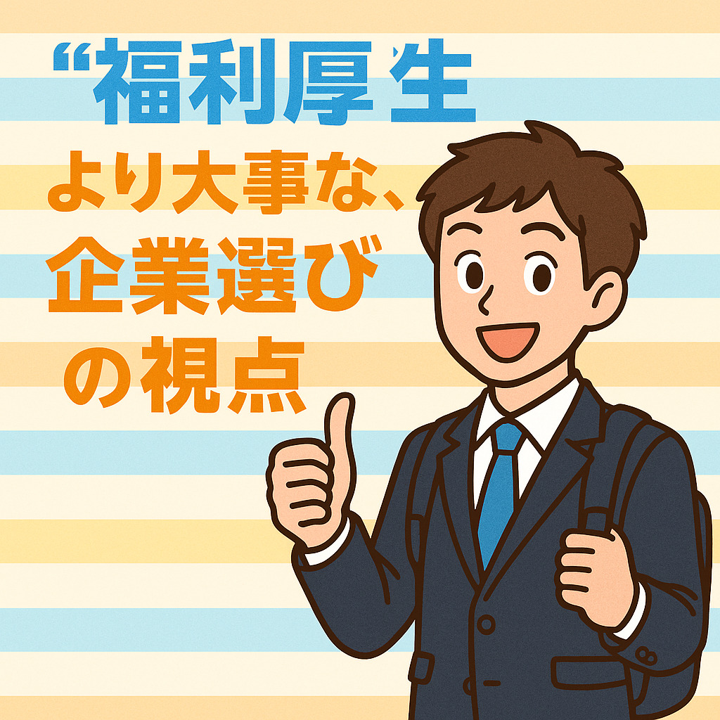 福利厚生より大事な、企業選びの視点