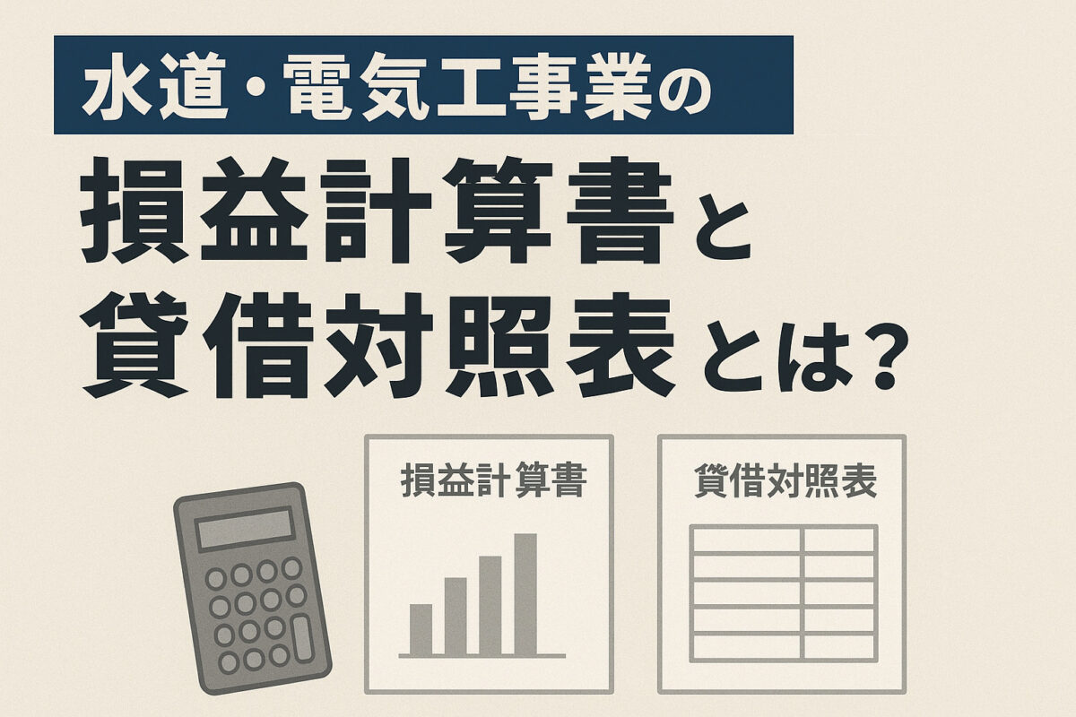【水道・電気工事業の経営者必見】損益計算書・貸借対照表の“ここ”を見るだけで経営改善できるポイントとは？