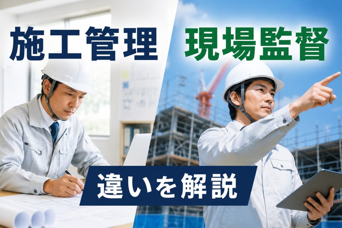 施工管理と現場監督の違いは？仕事内容・資格・役割を比較表で解説