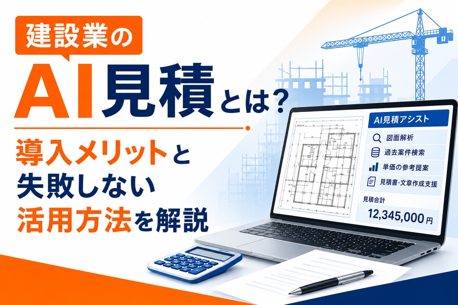 建設業のAI見積とは?導入メリットと失敗しない活用方法を解説