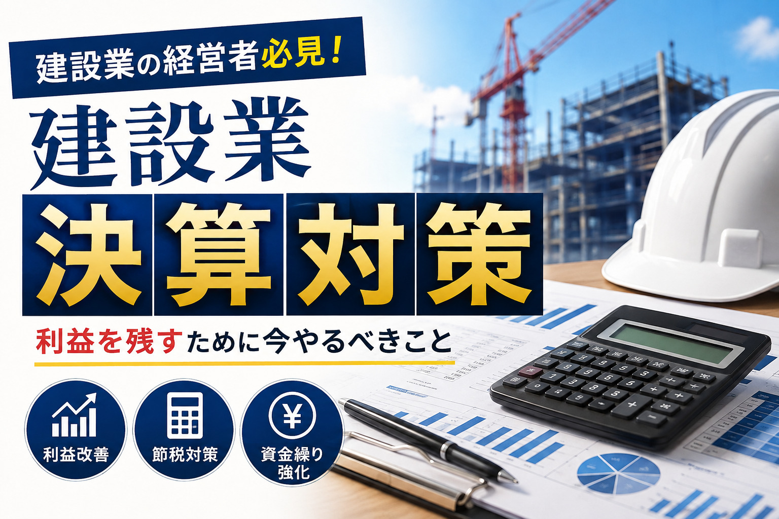 【建設業の決算対策】決算前に確認したいポイントとは?利益を残すために経営者がやるべきこと