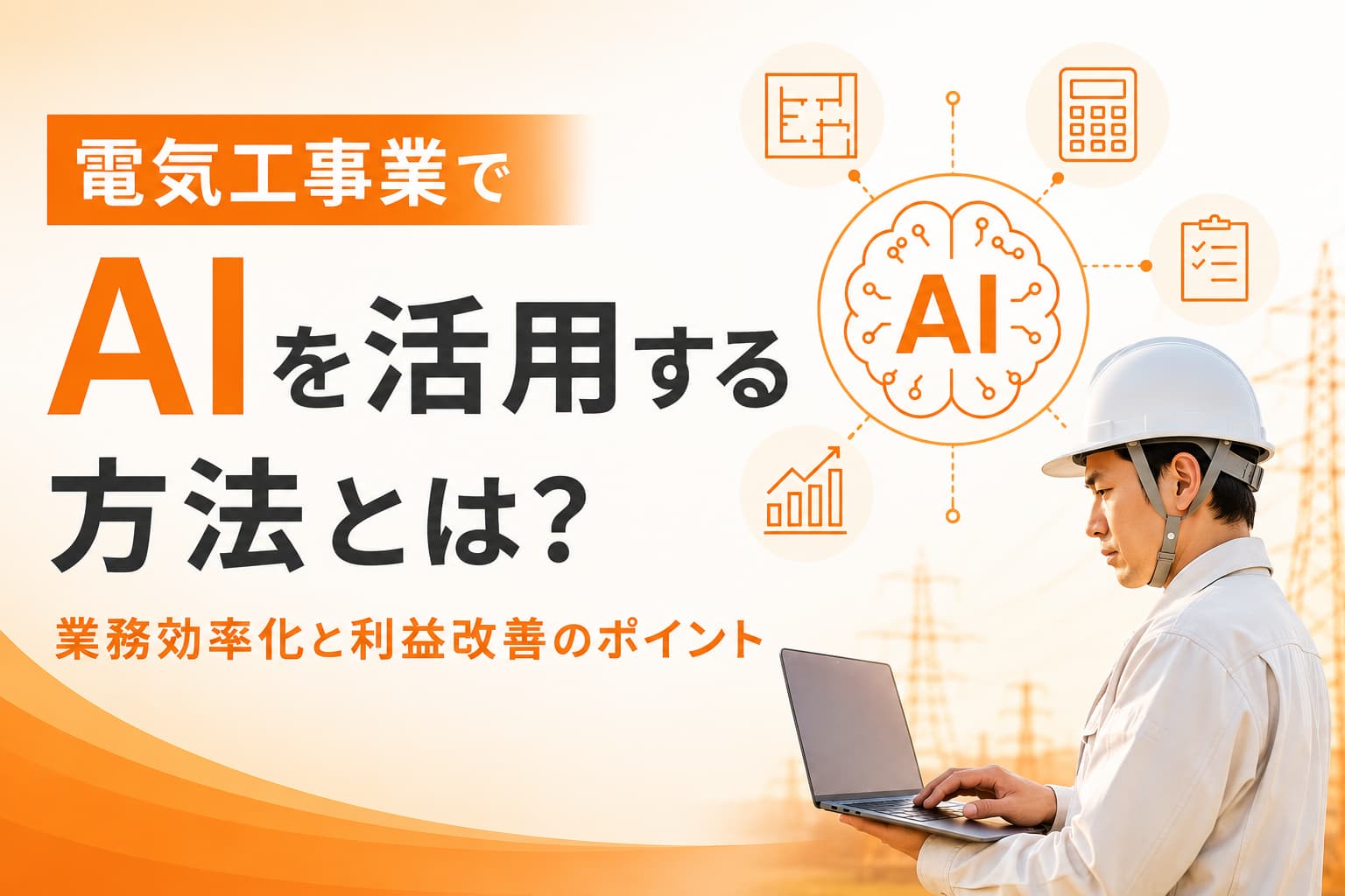 電気工事業でAIを活用する方法とは?業務効率化と利益改善のポイント