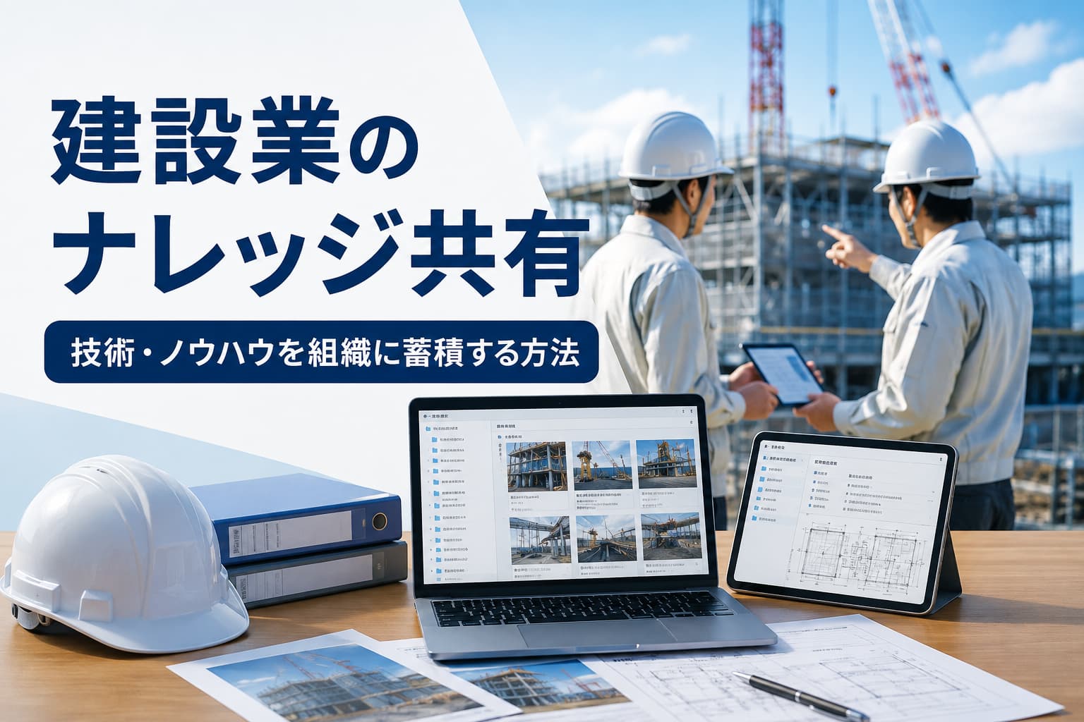 建設業のナレッジ共有とは?技術・ノウハウを組織に蓄積する方法を解説
