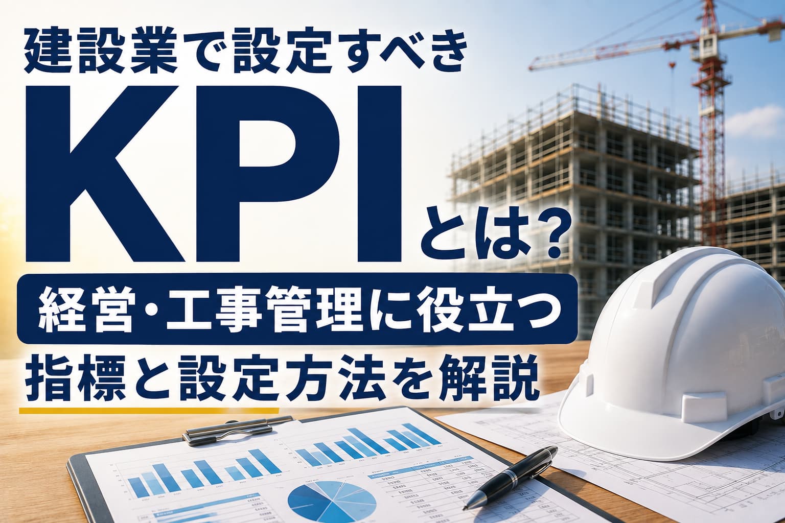 建設業で設定すべきKPIとは?経営・工事管理に役立つ指標と設定方法を解説