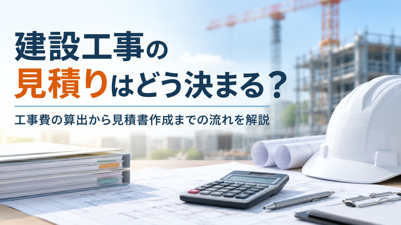 建設工事の見積りはどう決まる?工事費の算出から見積書作成までの流れを解説