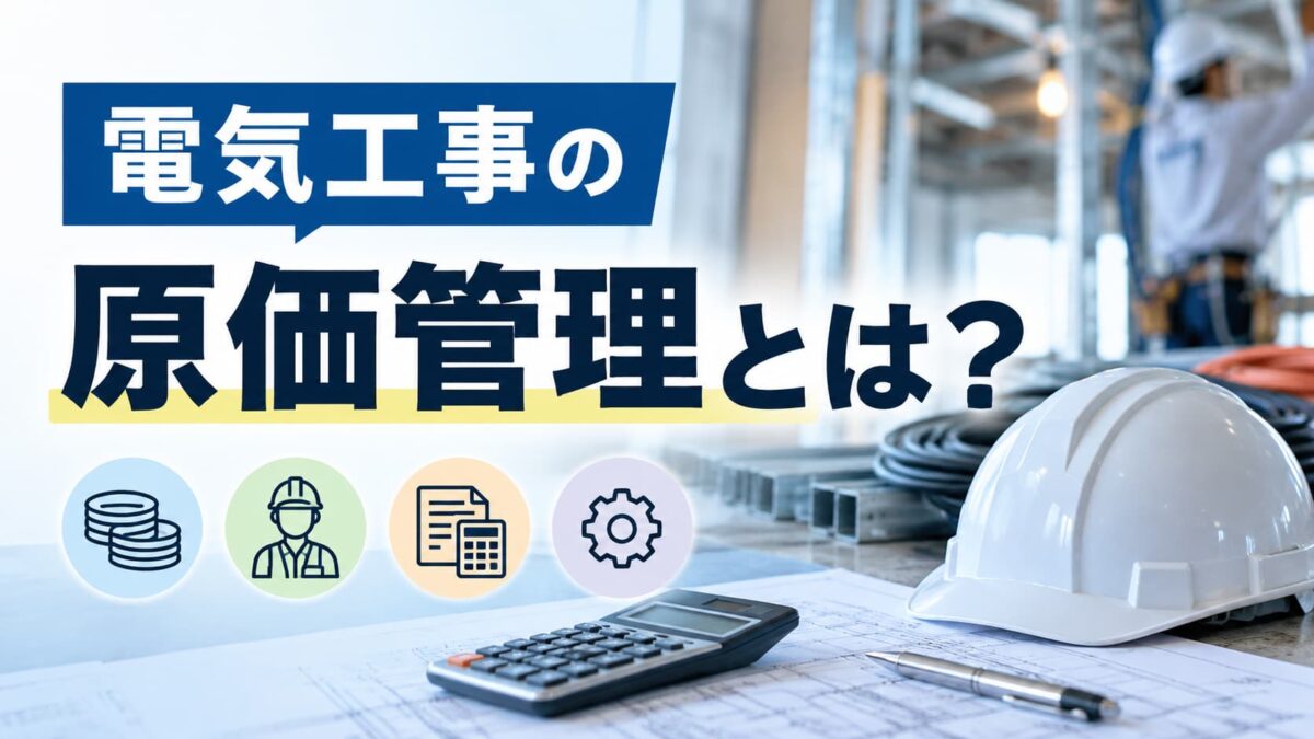 電気工事の原価管理とは？管理項目・進め方・利益を確保する方法を解説