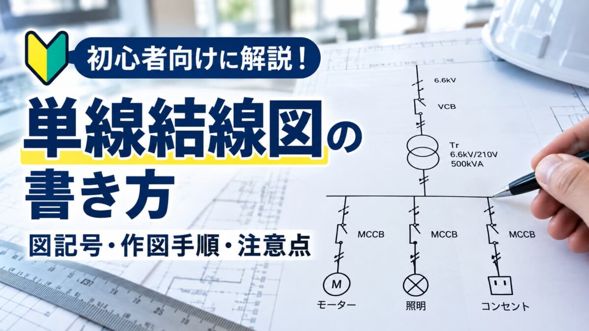 単線結線図の書き方を初心者向けに解説!図記号・作図手順・注意点