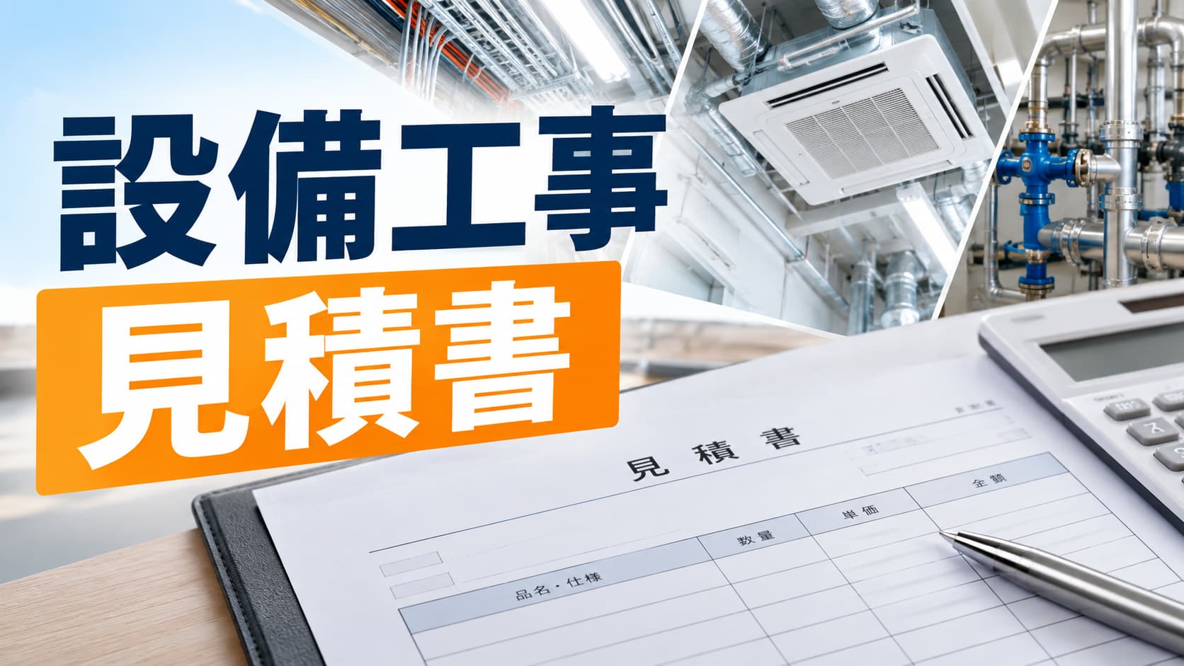 設備工事の見積書の書き方|必要項目・費用内訳・作成手順を解説