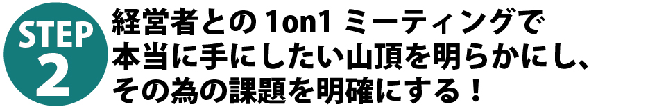 個別のビジネスミーティングで御社のチームの課題を明確にする